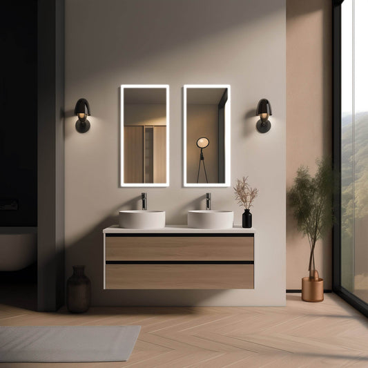Dhalia LED Bathroom Medicine Cabinet with Defogger and Internal 3X Makeup Mirror - Available in 5 Sizes