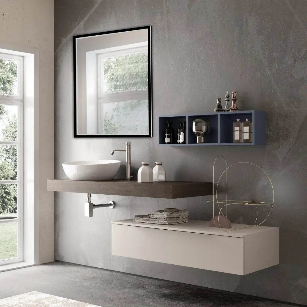 LEO Front & Backlit LED Lighted Mirror with Dimmer & Defogger - Available in 2 Sizes