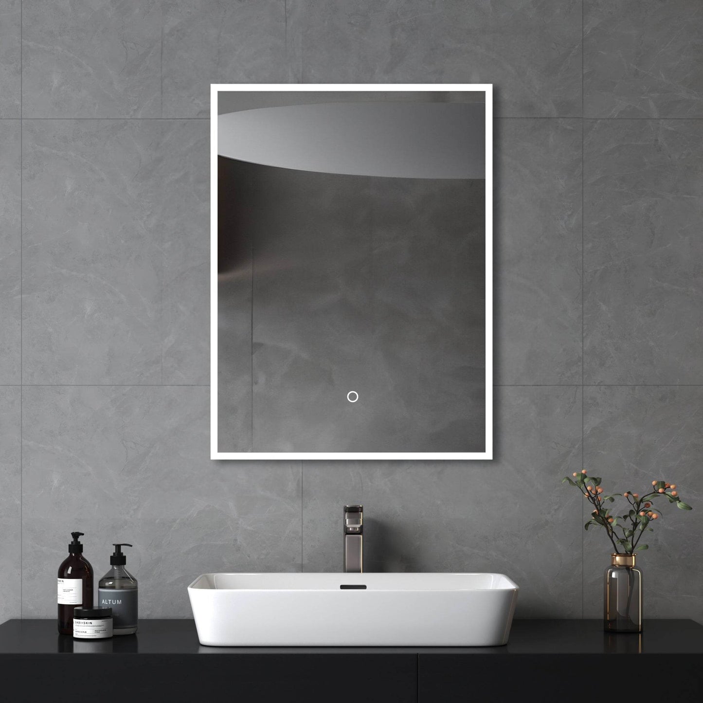 Camila Frameless LED Mirror with Defogger and Integrated Touch Switch - Available in 4 Sizes
