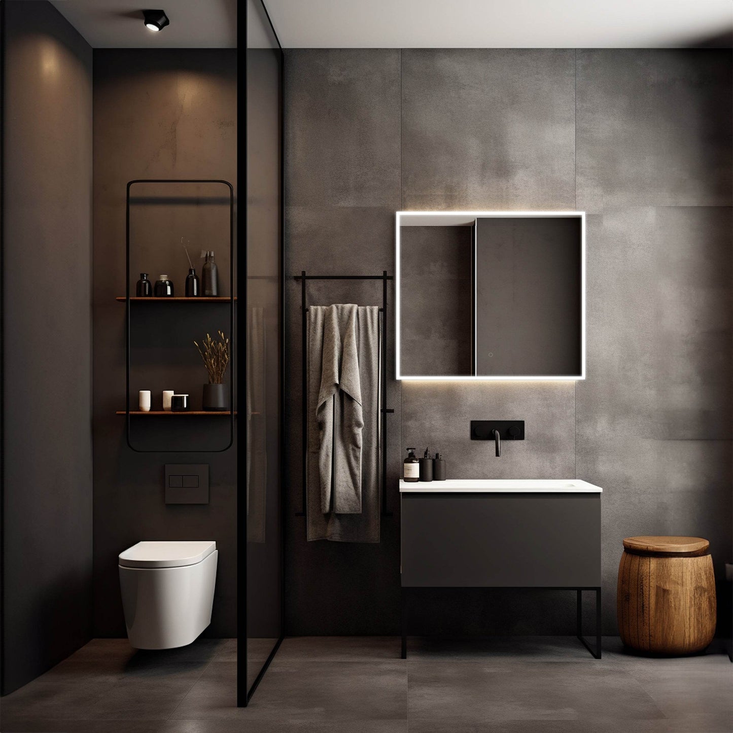 Camila Frameless LED Mirror with Defogger and Integrated Touch Switch - Available in 4 Sizes
