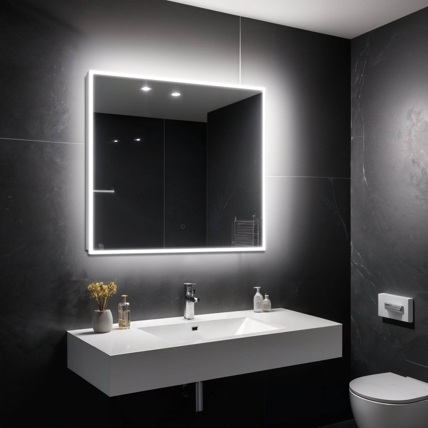 Camila Frameless LED Mirror with Defogger and Integrated Touch Switch - Available in 4 Sizes