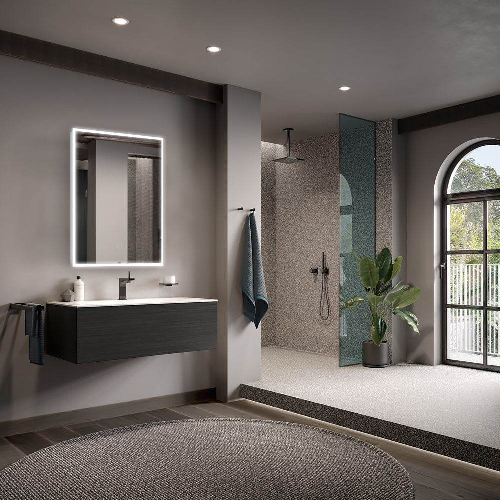 Camila Frameless LED Mirror with Defogger and Integrated Touch Switch - Available in 4 Sizes