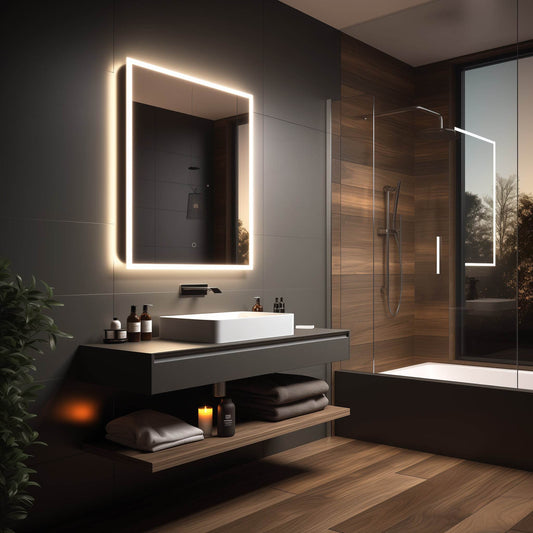 Camila Frameless LED Mirror with Defogger and Integrated Touch Switch - Available in 4 Sizes