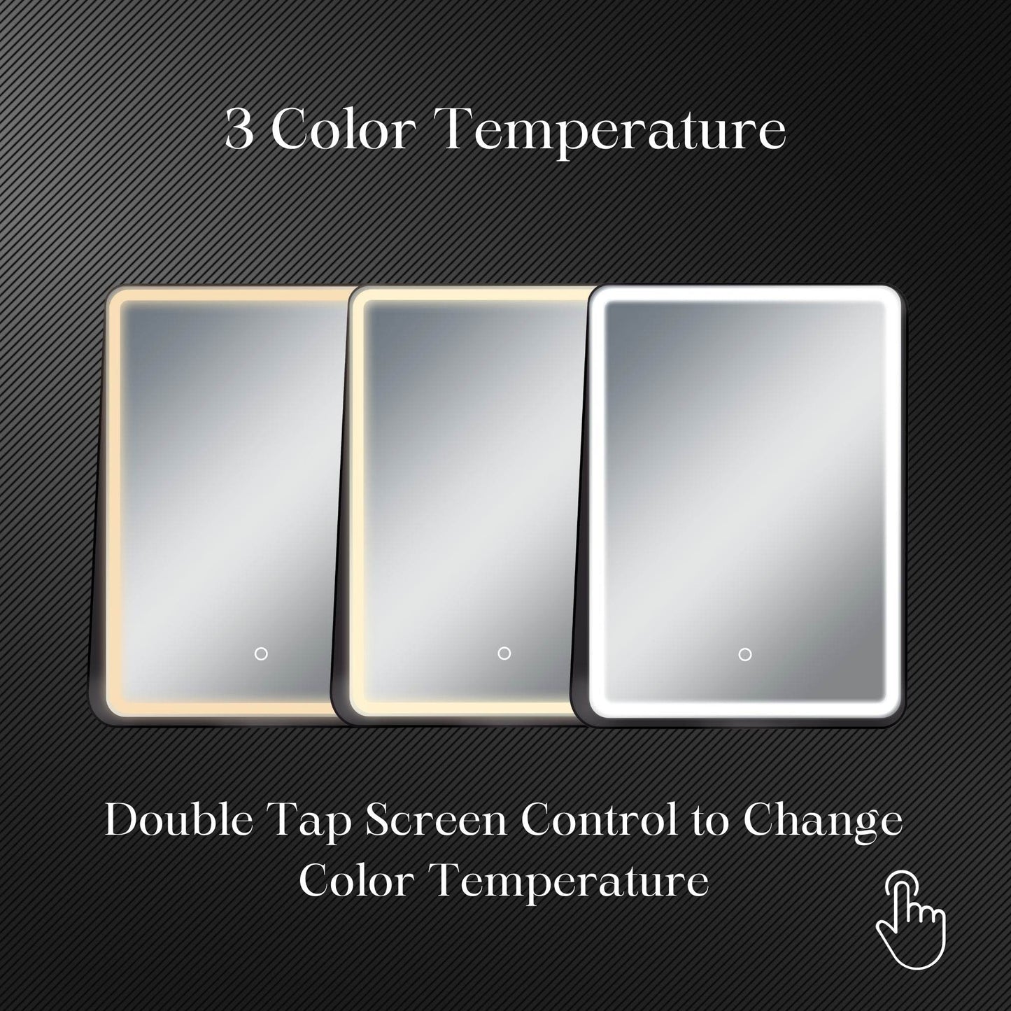 Zara 24"W x 32"H LED Lighted Mirror with Integrated Shelf