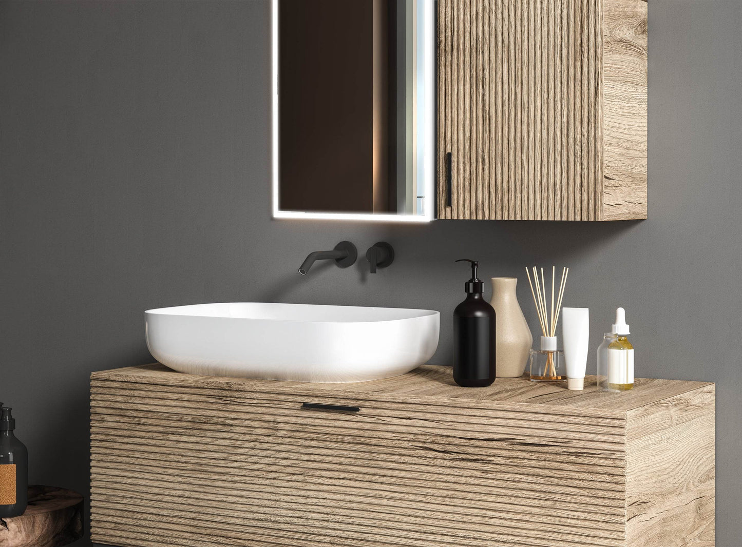 Dhalia LED Bathroom Medicine Cabinet with Defogger and Internal 3X Makeup Mirror - Available in 5 Sizes