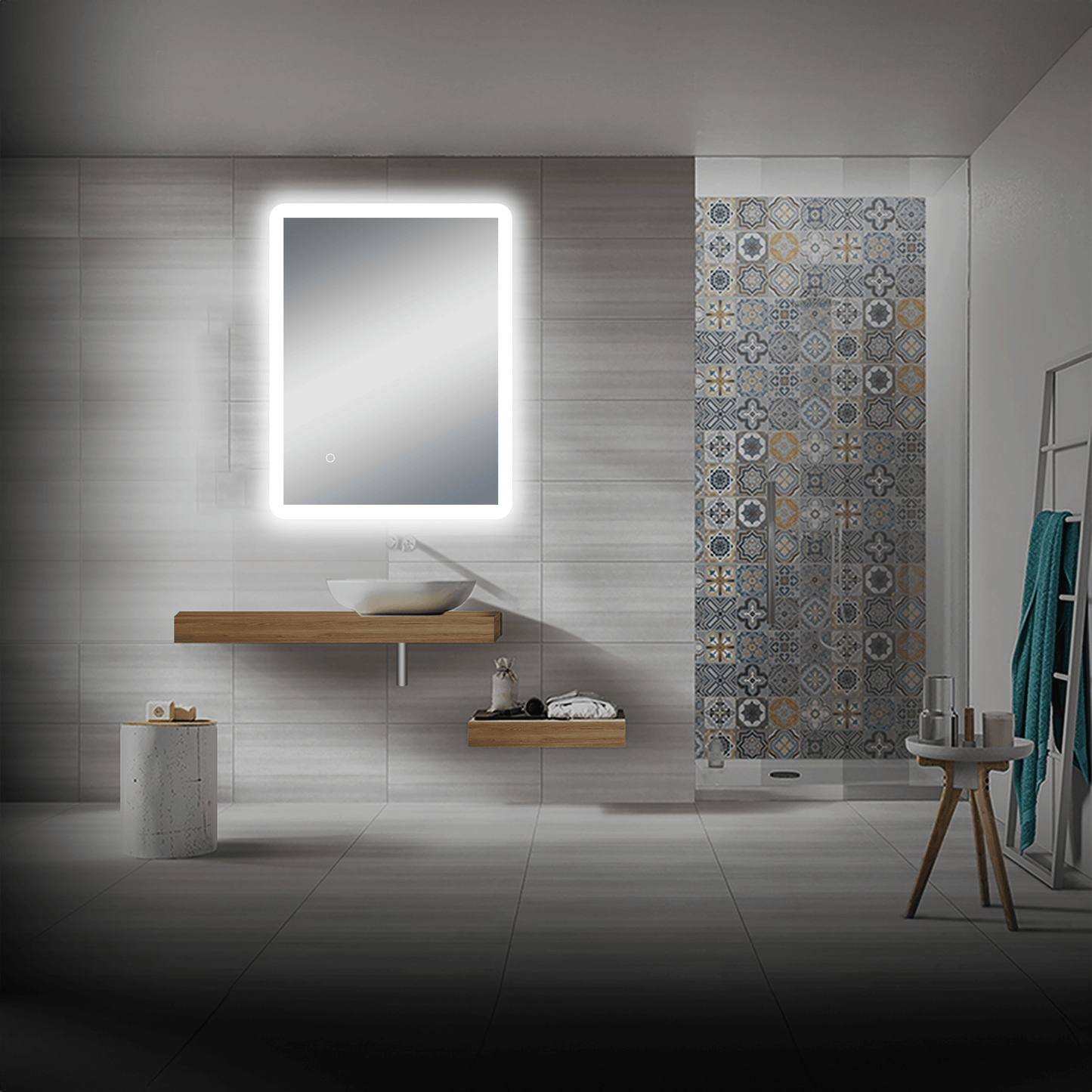 Pilsen LED Mirror with Integrated Dimmer and Defogger - Available in 4 Sizes