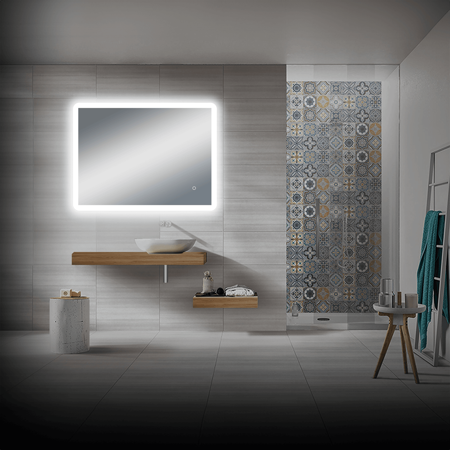 Pilsen LED Mirror with Integrated Dimmer and Defogger - Available in 4 Sizes