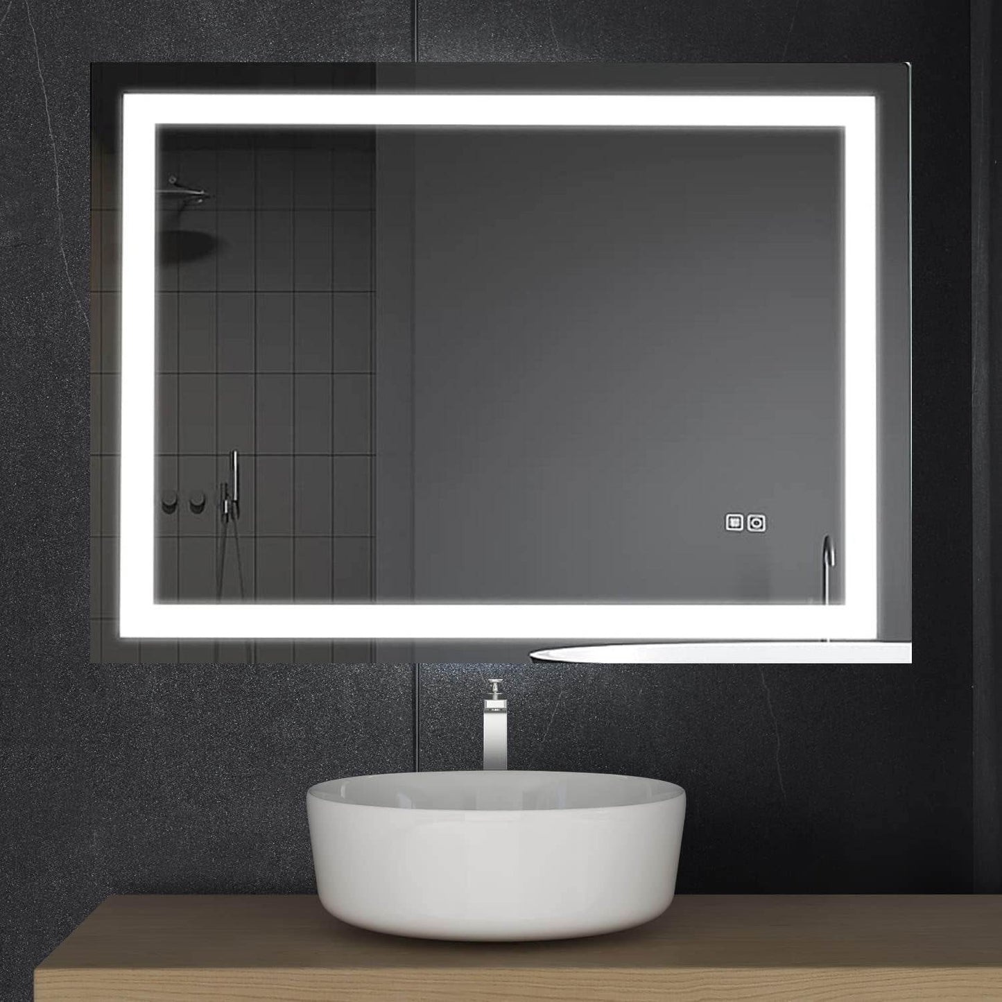 Mariana Rectangular LED Bathroom Mirror with Dimmer & Defogger - Available in 2 Sizes
