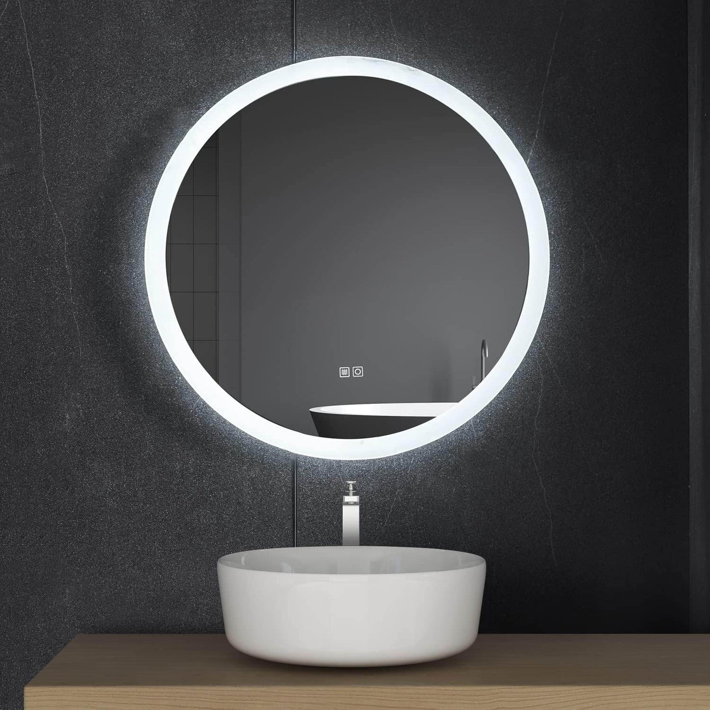 Mariana 24" Round LED Mirror with Dimmer & Defogger