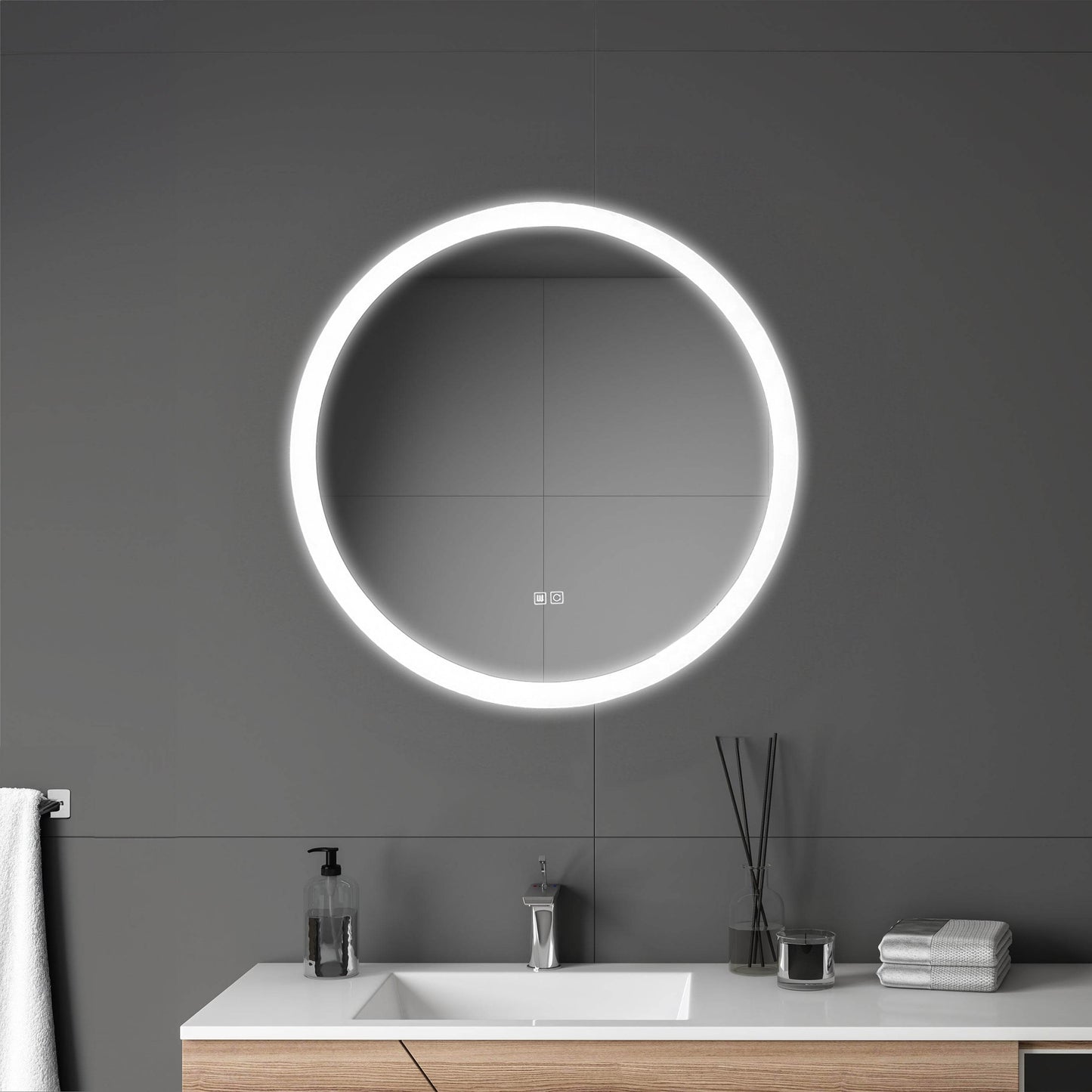 Mariana 24" Round LED Mirror with Dimmer & Defogger
