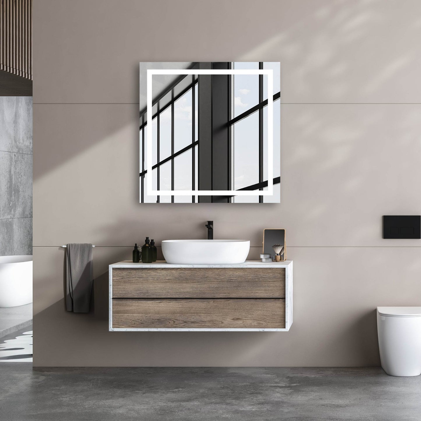 Riga LED Mirror w/ Dimmer & Defogger - Available in 4 Sizes