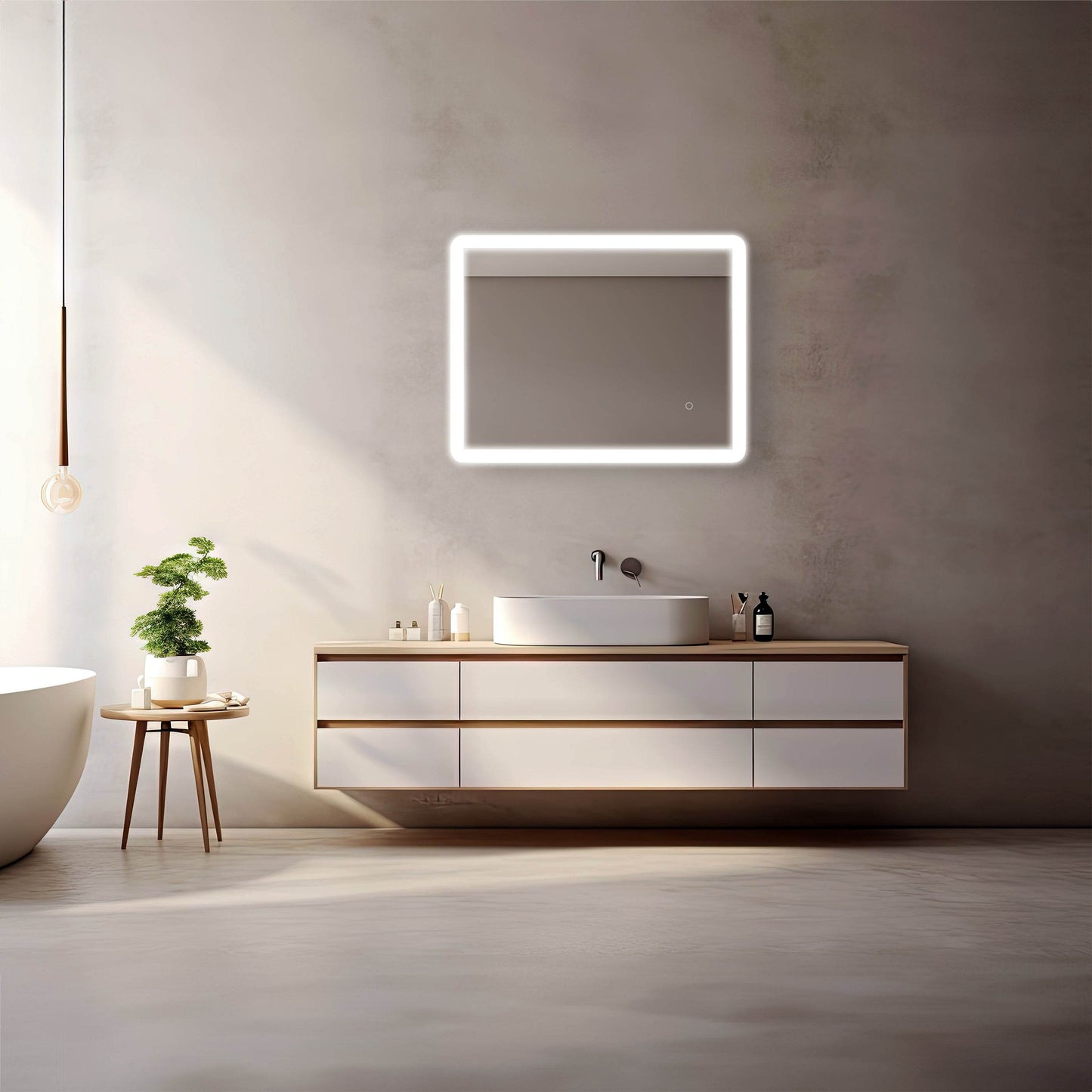 Pilsen LED Mirror with Integrated Dimmer and Defogger - Available in 4 Sizes