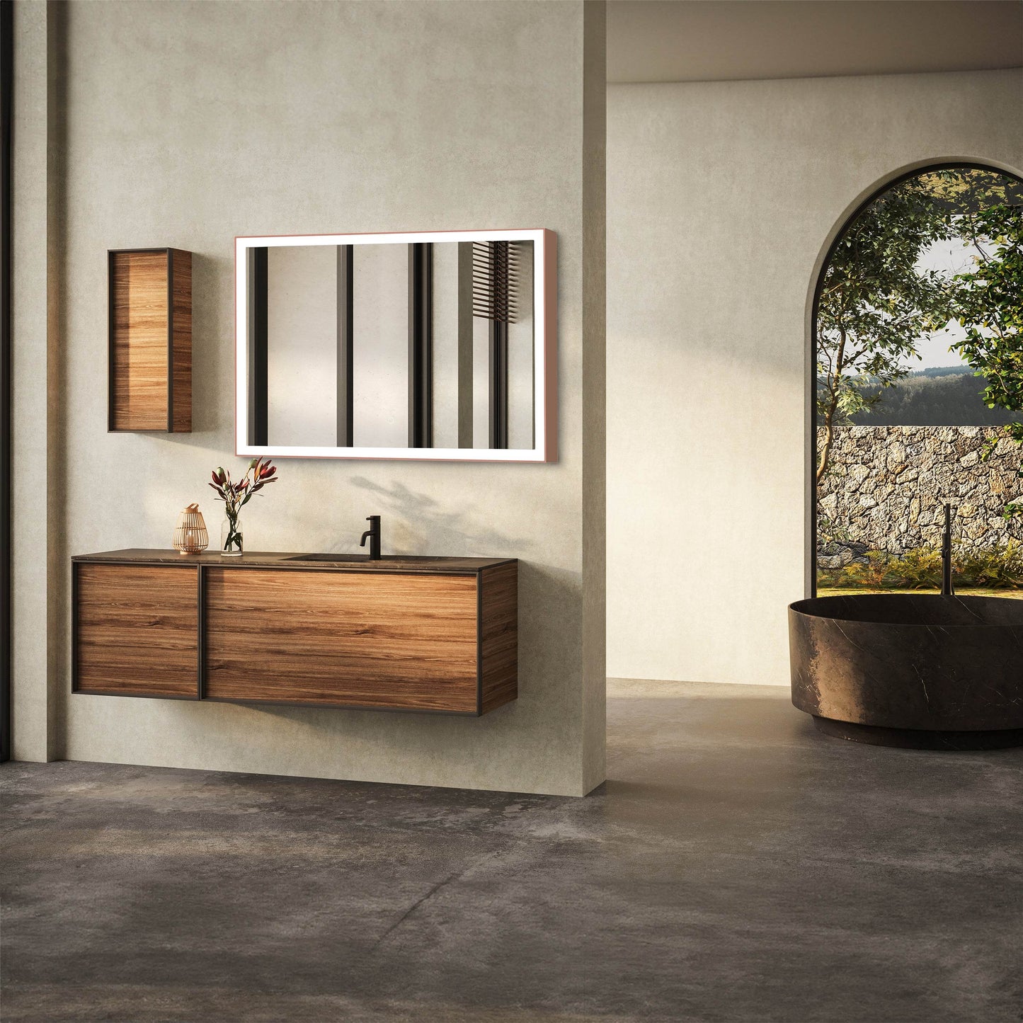 Rose Gold 40"W x 24"H LED Mirror