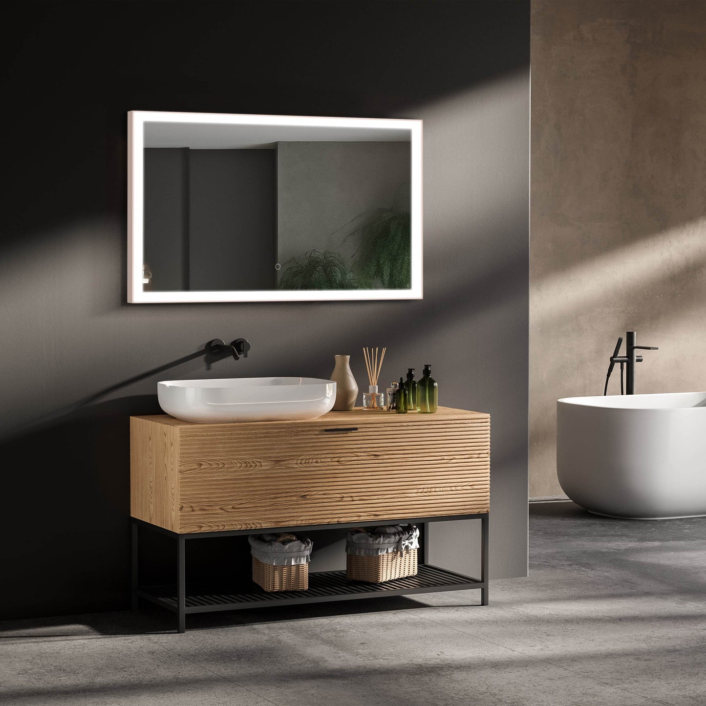 Rose Gold 40"W x 24"H LED Mirror