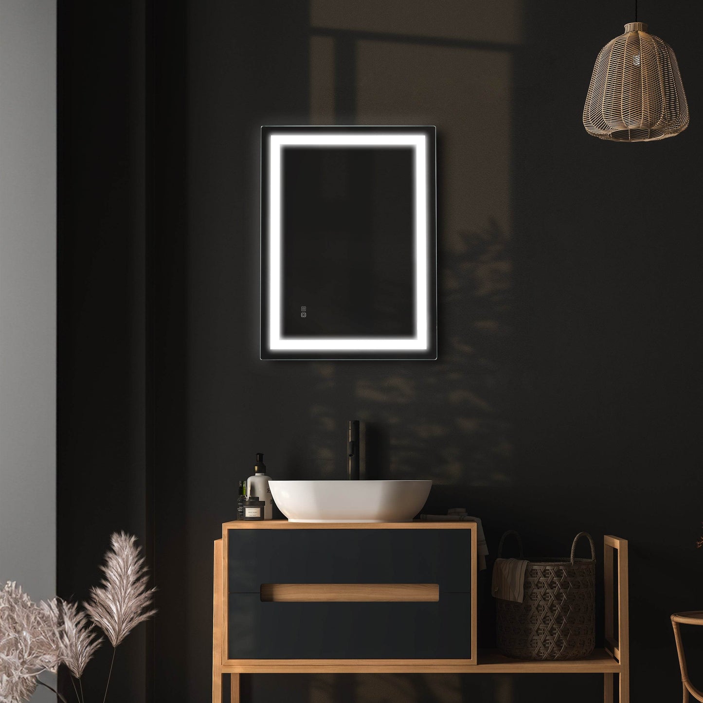 Mariana Rectangular LED Bathroom Mirror with Dimmer & Defogger - Available in 2 Sizes