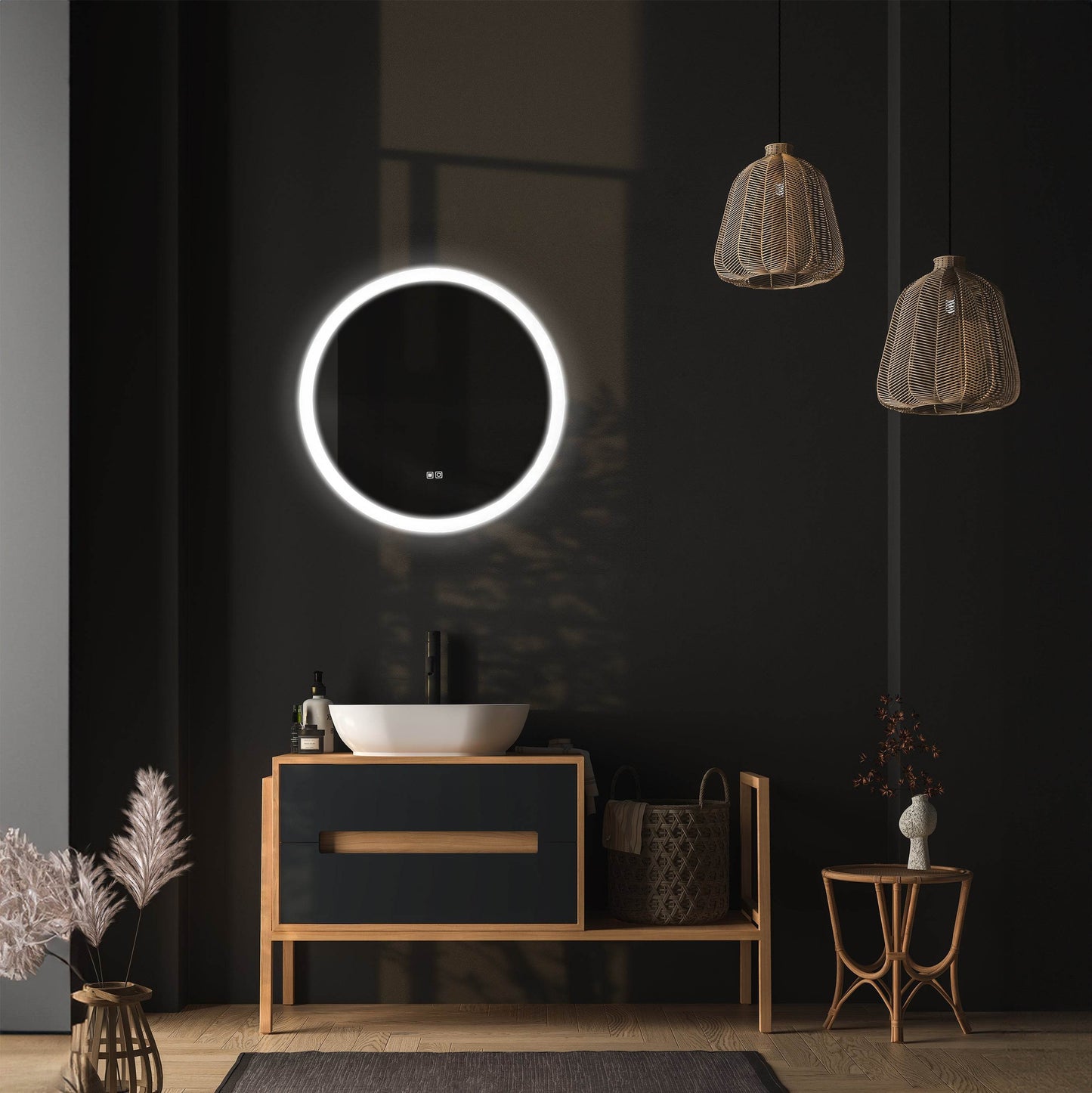 Mariana 24" Round LED Mirror with Dimmer & Defogger