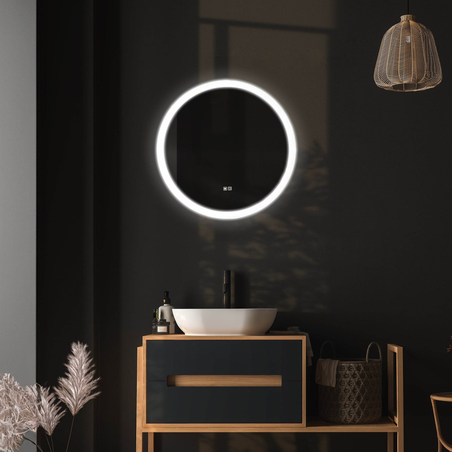 Mariana 24" Round LED Mirror with Dimmer & Defogger