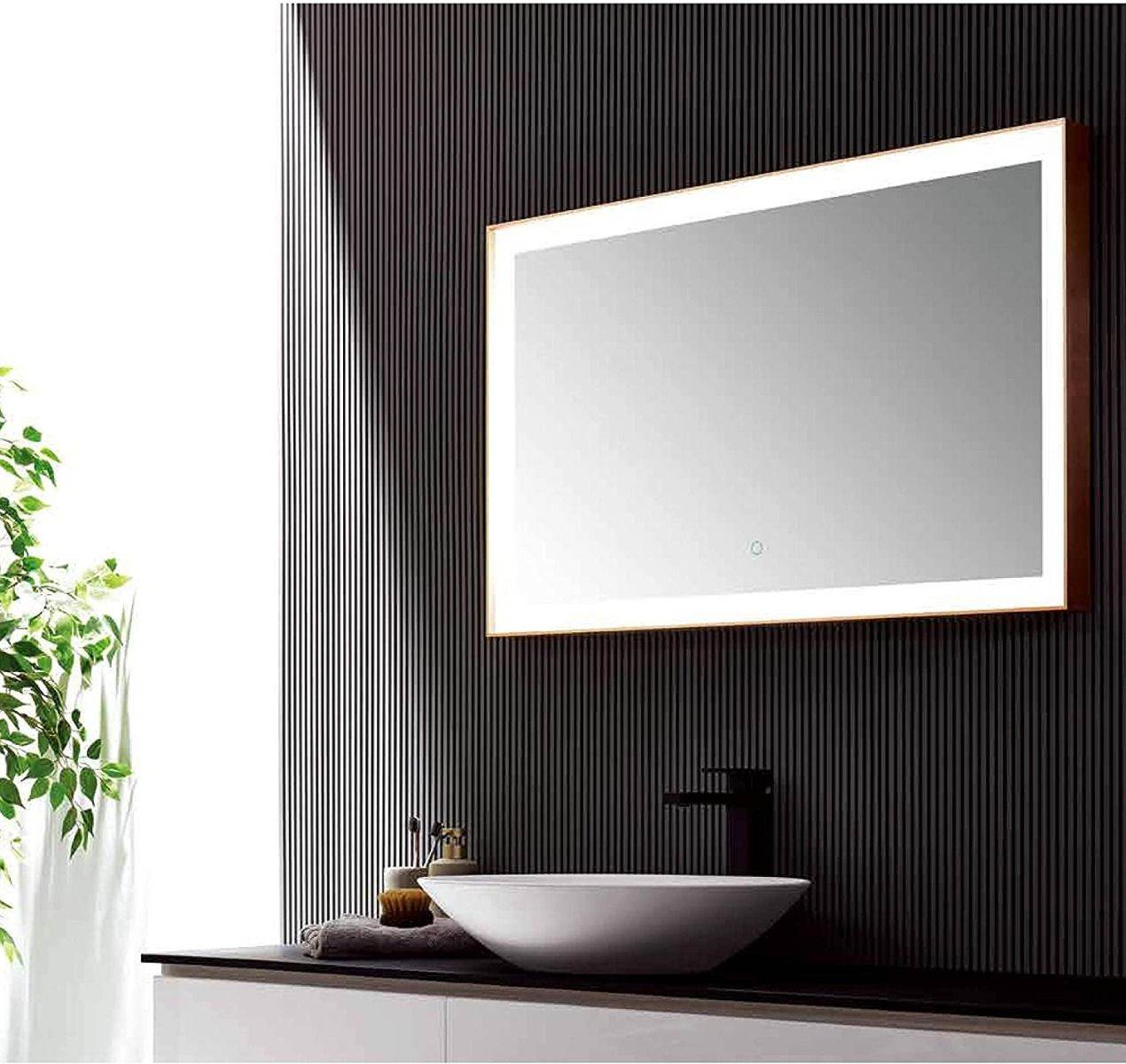 Rose Gold 40"W x 24"H LED Mirror