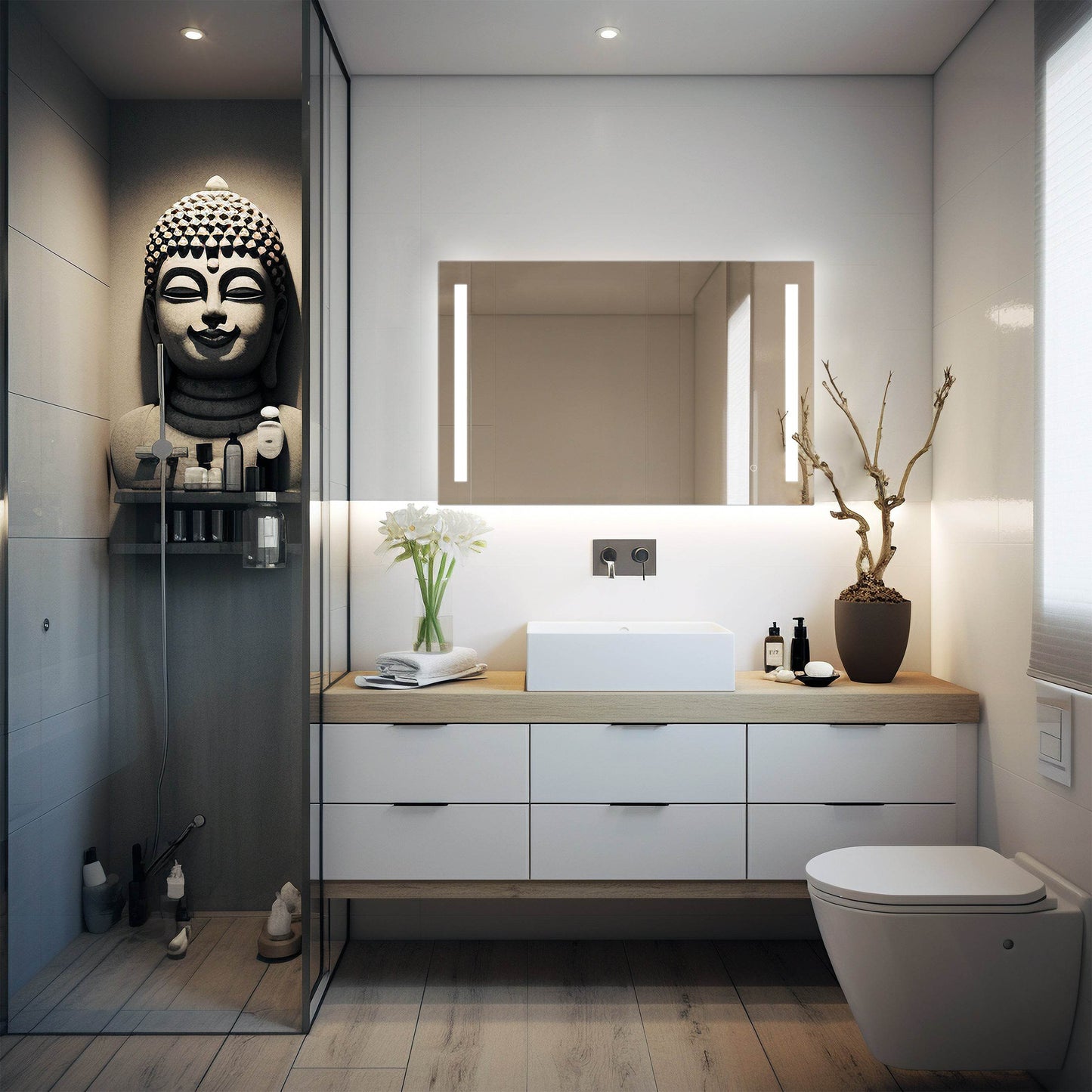 Treviso LED Mirror with Dimmer and Defogger - Available in 4 Sizes